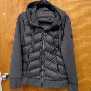 Michael Kors women’s warm Charcoal Quilted and sweatshirt Jacket